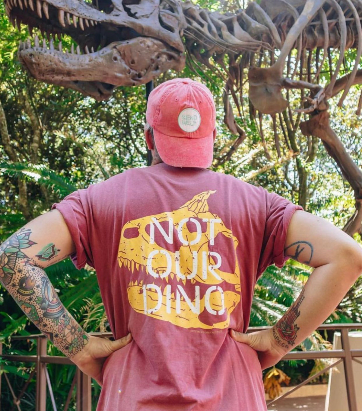 the lost bros Not Our Dino Pocket Tee