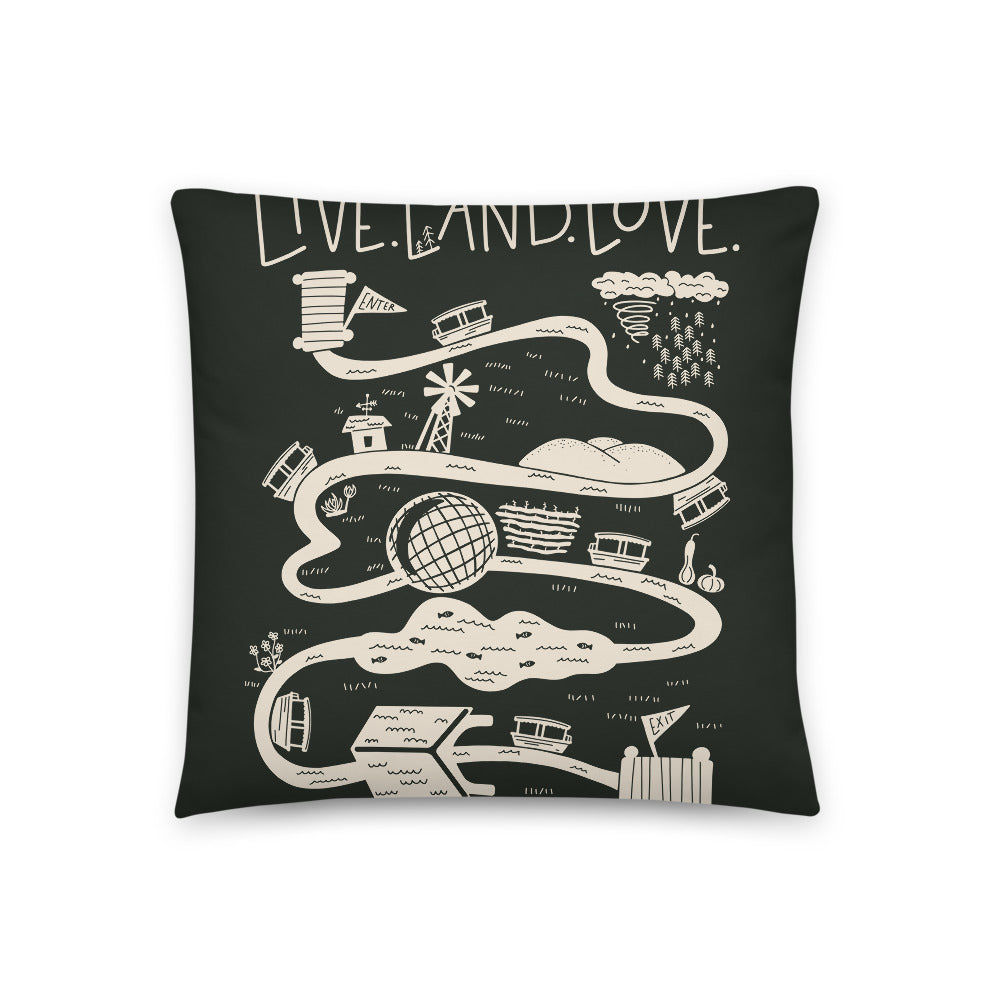 Live Land Love Throw Pillow