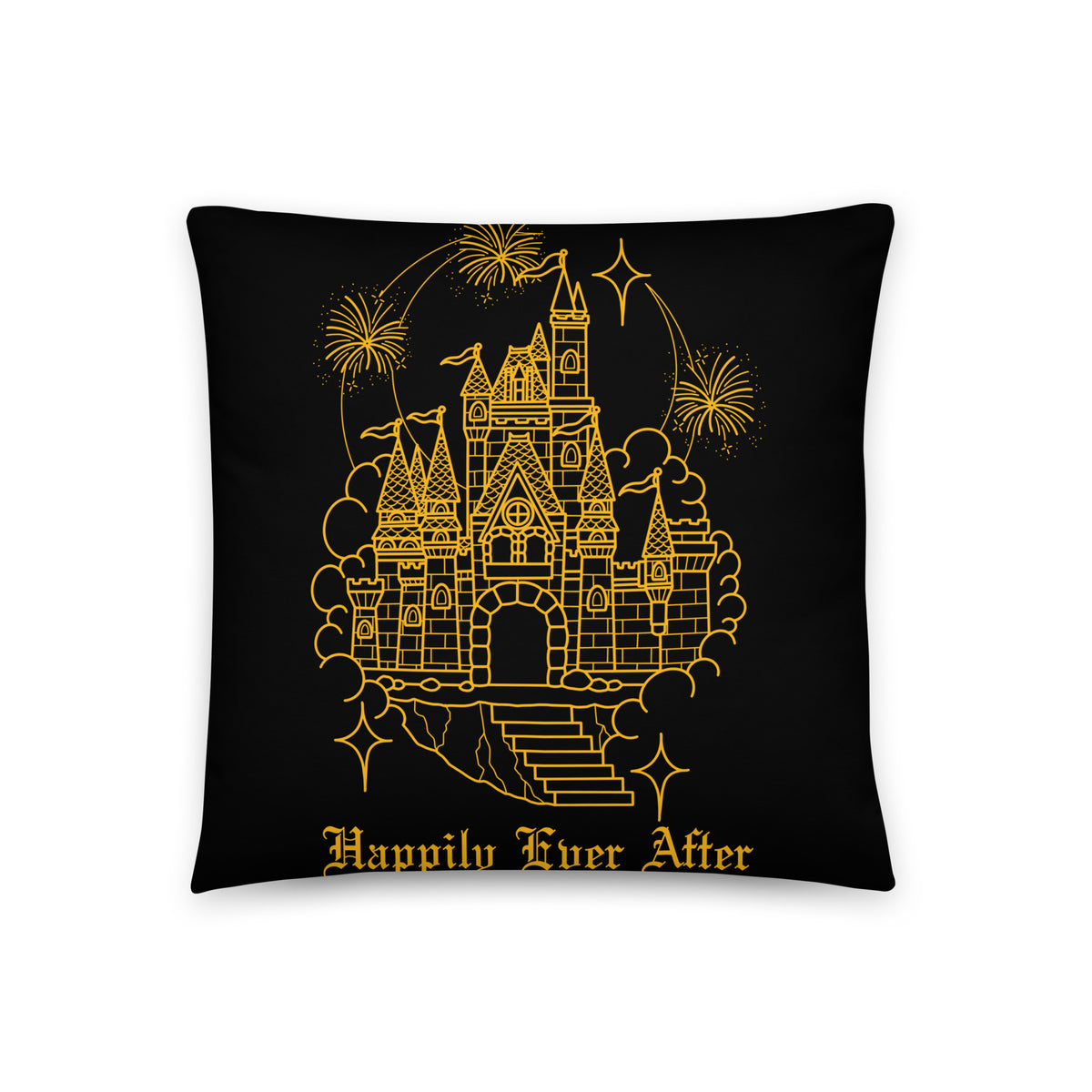 Golden Castle Tattoo Pillow