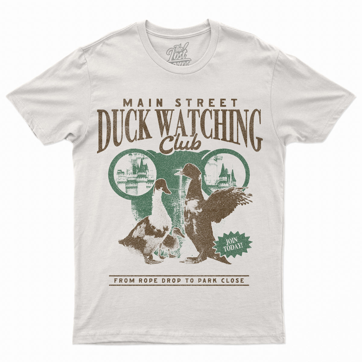 the lost bros duck watching club tee