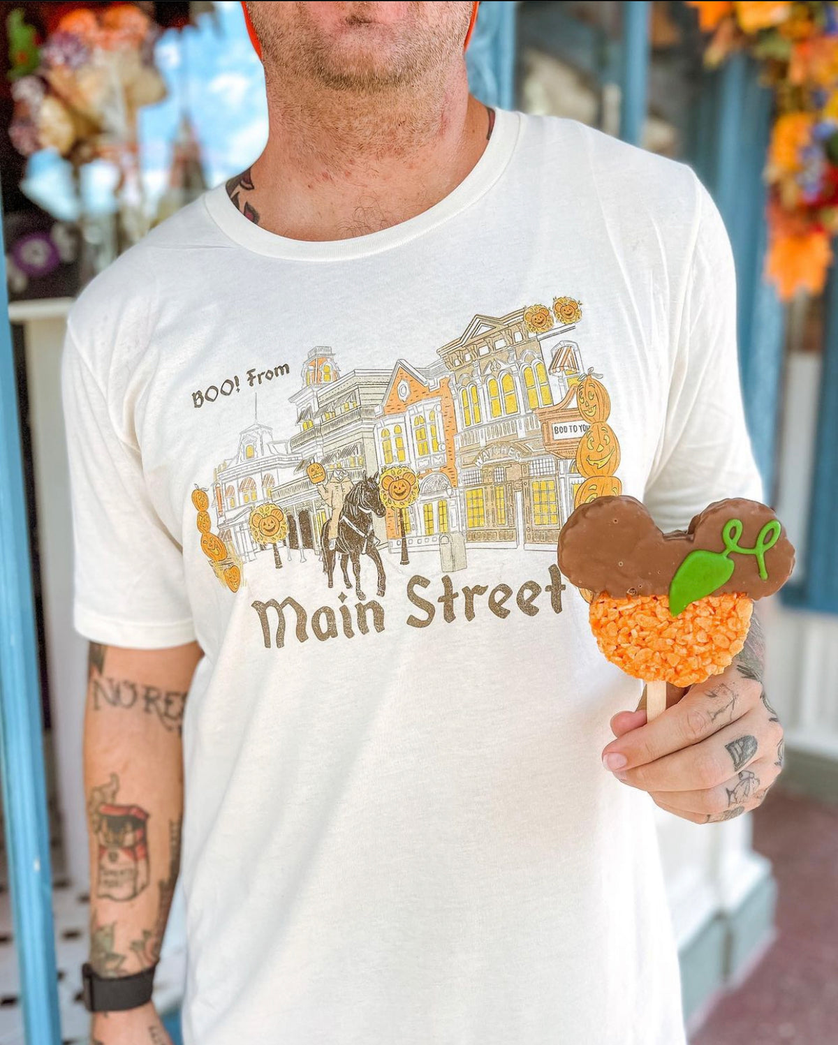 the lost bros boo from main street tee