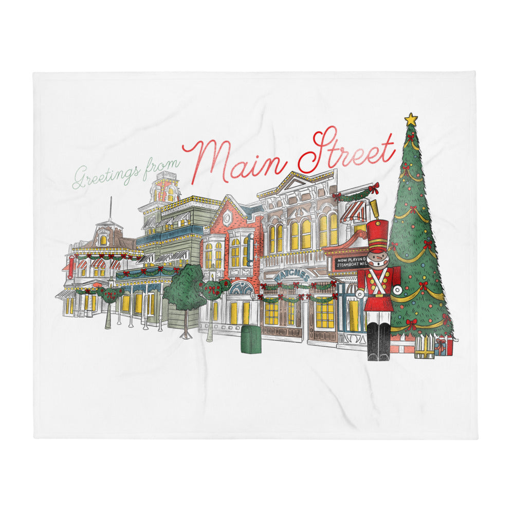 Greetings From Main Street Christmas Blanket The Lost Bros